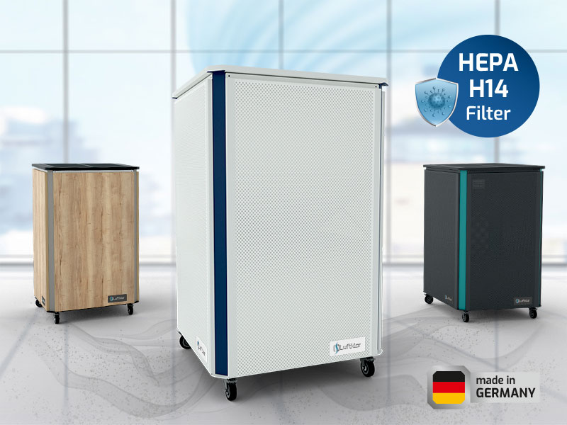 mit in H14 Luftreiniger Germany leise, Filter: Hepa energiesparend, made