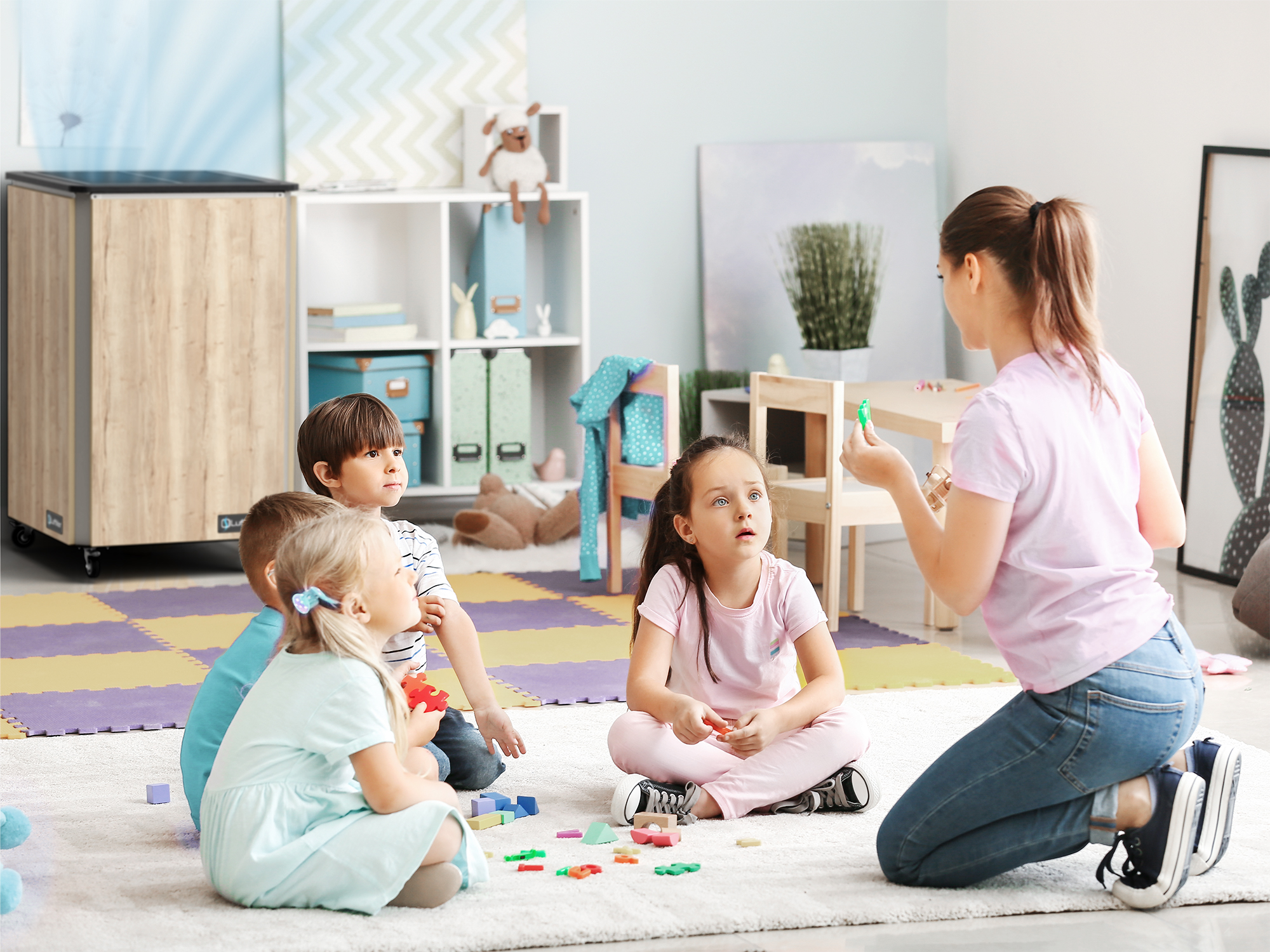 Luftklar  air purifier creates safe indoor air in a kindergarten 